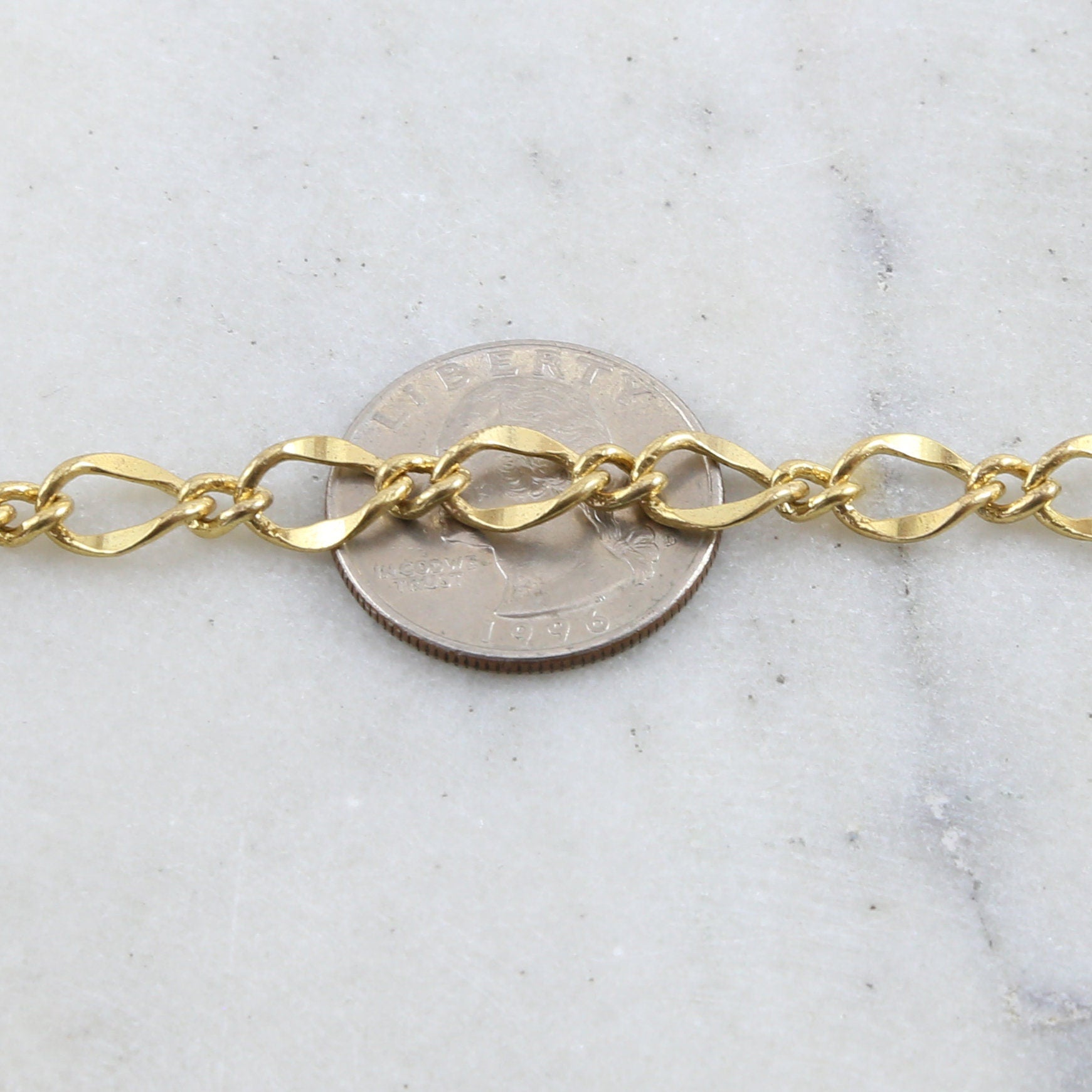 Brass Large Curb Chain Extender in Shiny Gold Shiny Silver – Sold by the Foot