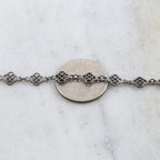 Brass Clover Flower Design Chain in Antique Silver Gunmetal – Sold by the Foot