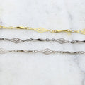 11mmx6mm Brass Ornate Filigree Shimmer Chain in Antique – Sold by the Foot