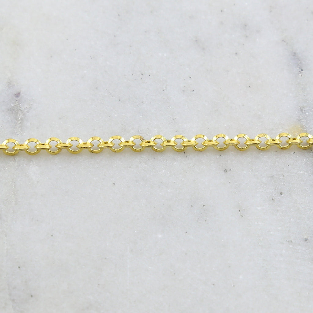 1mmx3.5mm Brass Thick Saucer Rolo Chain in Shiny Gold Lead – Sold by the Foot