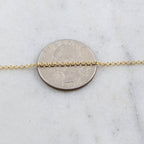 1.5mm Brass Dainty Delicate Rolo Chain in Shiny Silver – Sold by the Foot
