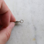 Sterling Silver Textured Alphabet Initial Letter Disk Circle Charm