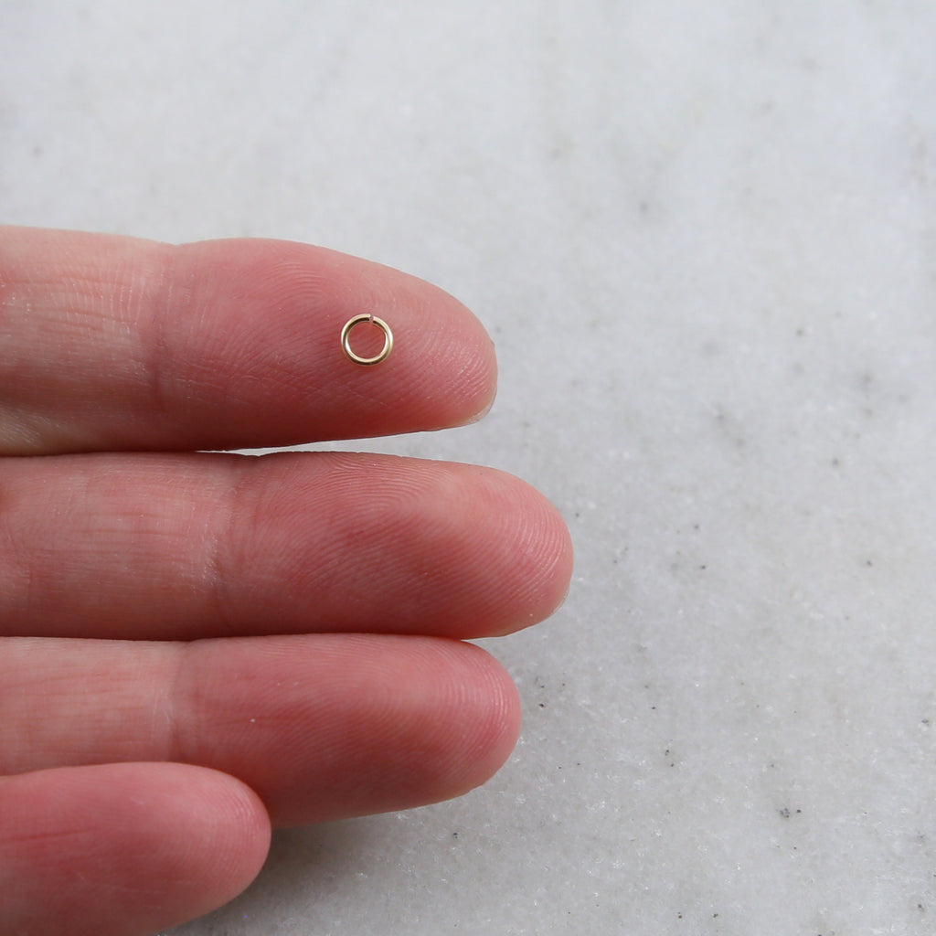 14K Gold Filled 4mm 22 Gauge Open Jump Rings Charm Links Gold Findings (25pc)