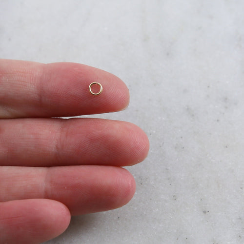 14K Gold Filled 4mm 22 Gauge Open Jump Rings Charm Links Gold Findings (25pc)