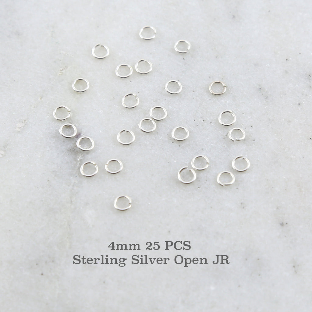 Sterling Silver 4mm 22 Gauge Open Jump Rings Charm Links Findings (25pc)