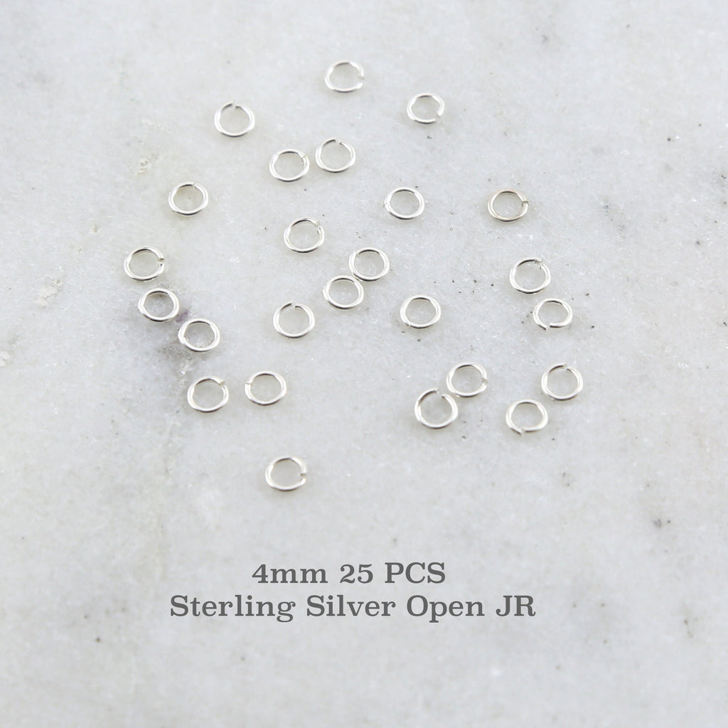 Sterling Silver 4mm 22 Gauge Open Jump Rings Charm Links Findings (25pc) – Silver
