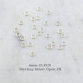 Sterling Silver 4mm 22 Gauge Open Jump Rings Charm Links Findings (25pc) – Silver