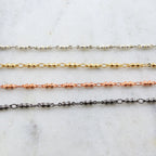 Brass Chain Double Ball Chain in Shiny Gold Shiny Silver – Sold by the Foot
