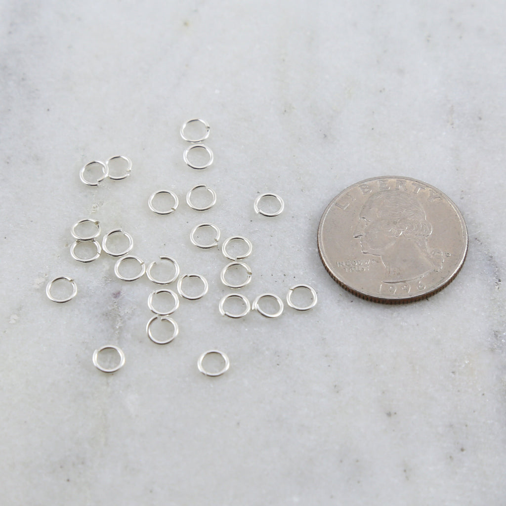 Sterling Silver 5mm 20 Gauge Open Jump Rings Charm Links Findings (25pc)
