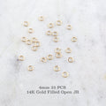 14K Gold Filled 4mm 22 Gauge Open Jump Rings Charm Links Gold Findings (25pc)