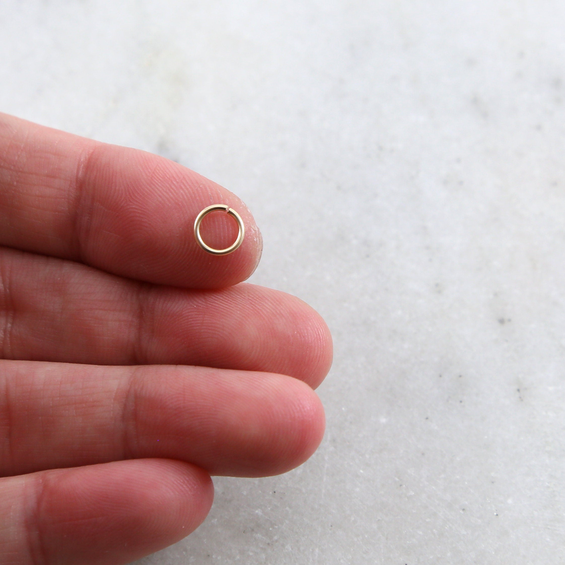 14K Gold Filled 6mm 20 Gauge Open Jump Rings Charm Links Gold Findings (25pc)