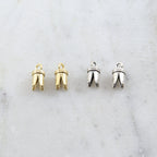 Sterling Silver or Vermeil or Large 4 Prong Pinch Crimp End Caps for 4-3mm