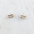Sterling Silver 8mm Flat Ribbon Crimp Cord Lace Ends 1 Set