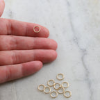 14K Gold Filled 7mm 19 Gauge Open Jump Rings Charm Links Gold Findings (10pc)