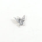 10mmx13mm Sterling Silver Beautiful Detailed Fluttering Butterfly Charm Nature