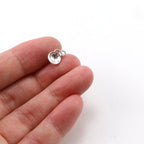 Sterling Silver Teeny Tiny Shiny Shell Ocean Nautical Charm Pendant