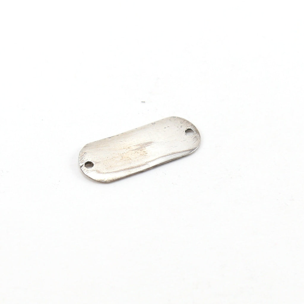 26mmx11mm Sterling Silver Organic Bloom Engraved Oval Connector Charm