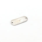 26mmx11mm Sterling Silver Organic Bloom Engraved Oval Connector Charm