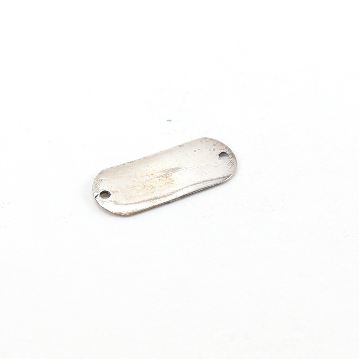 26mmx11mm Sterling Silver Organic Bloom Engraved Oval Connector Charm