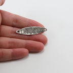 Sterling Silver Live Out Loud Long Oval Bar Inspirational Sayings