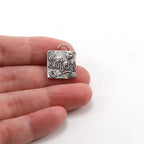 18mmx 15mm Sterling Silver Whimsical Sisters with Heart and Swirl Love Charm
