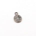 12mmx20mm Sterling Silver Ganesh Oval Deity Charm Hindu Hinduism Spiritual