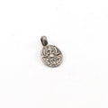 11mmx18mm Sterling Silver Ganesh Antique Style Oval Deity Charm Hindu Hinduism