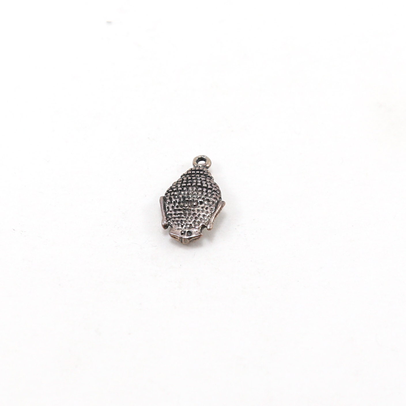 Sterling Silver Thai Buddha Head Charm Ohm Meditation Mantra Pendant