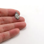 Sterling Silver Thai Buddha Head Charm Ohm Meditation Mantra Pendant