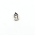 15mmx9mm Sterling Silver Buddha Sitting in Oval Rim Yoga Charm Ohm Meditation
