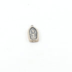15mmx9mm Sterling Silver Buddha Sitting in Oval Rim Yoga Charm Ohm Meditation