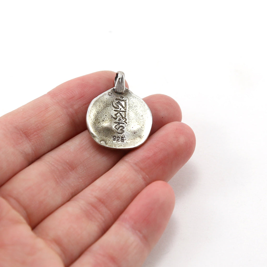 25mmx19mm Sterling Silver or Vermeil Saraswati or Goddess Charm Hindu
