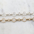 Brass Round Smooth Small Large Circle Choker Chain in Gold – Sold by the Foot