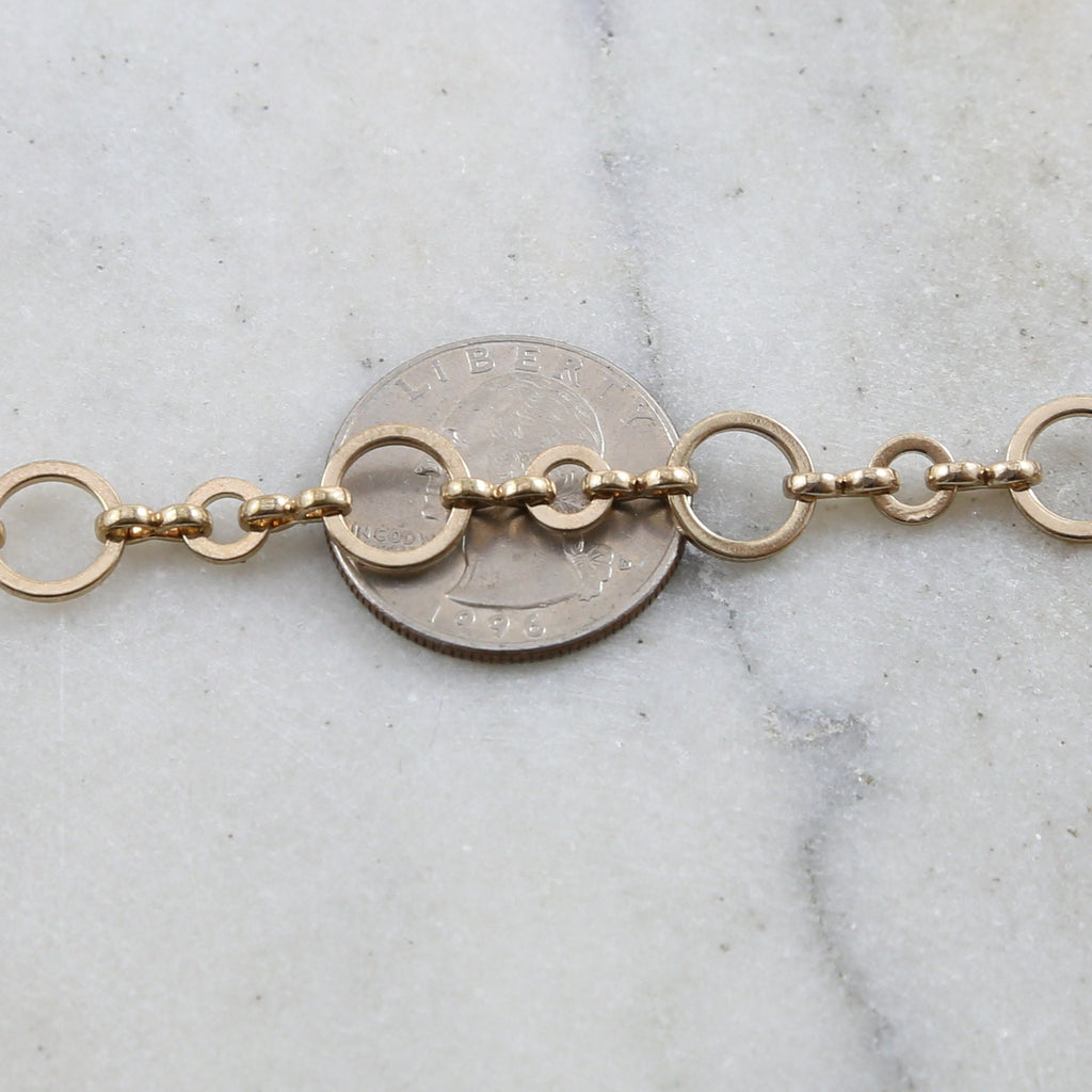 Brass Round Smooth Small Large Circle Choker Chain in Gold – Sold by the Foot