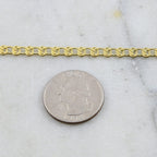 7mmx3.5mm Brass Flat Rope Chain in Shiny Gold Shiny Silver – Sold by the Foot