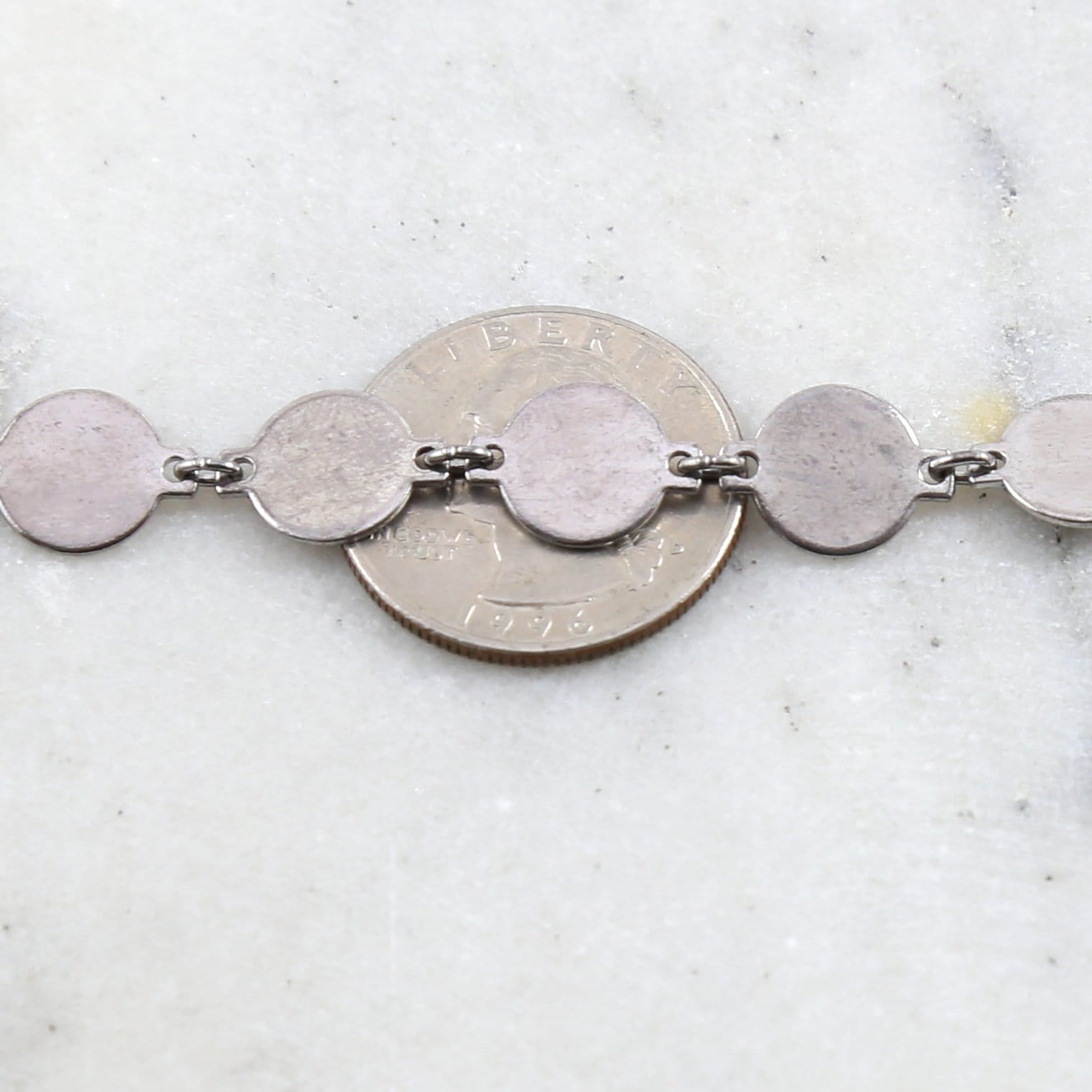 Brass Flat 10mm Link Chain in Antique Silver Lead – Sold by the Foot