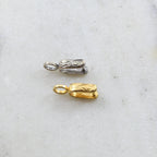 Sterling Silver or Vermeil Carved Swirl Pinch Bail in or Necklace Pendant