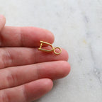 Sterling Silver or Vermeil Carved Swirl Pinch Bail in or Necklace Pendant