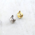 12mmx12mm Sterling Silver or Vermeil Leaf Nature Pinch Bail in or Necklace