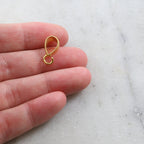 Sterling Silver or Vermeil Smooth Simple Minimalist Open Pendant Bail