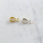 Sterling Silver or Vermeil Smooth Simple Minimalist Open Pendant Bail