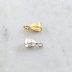Sterling Silver or Vermeil Smooth Simple Minimalist Open Pendant Bail