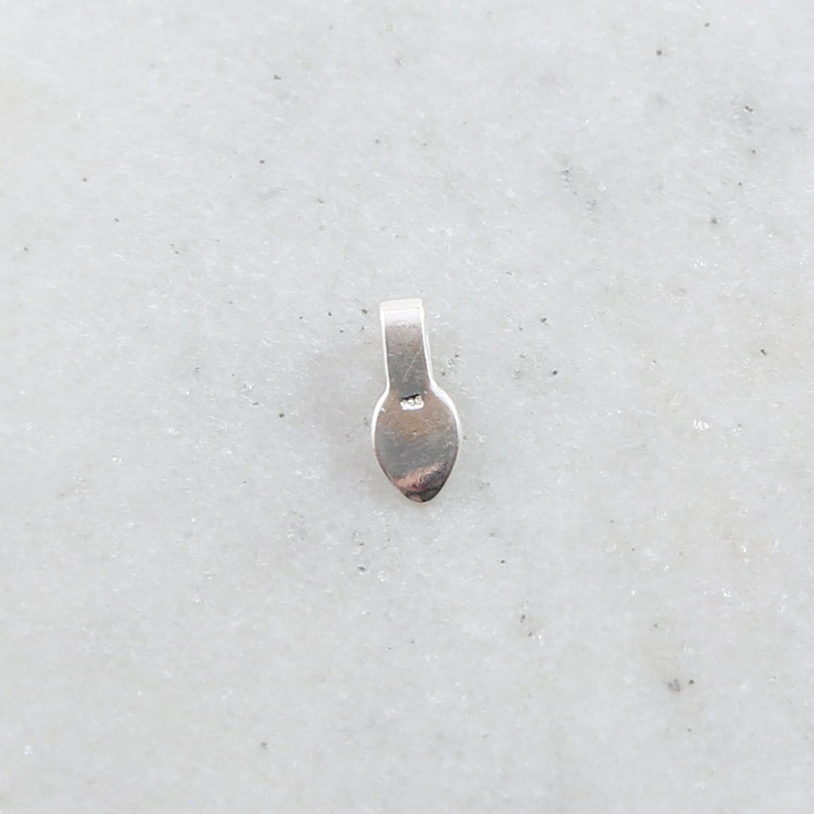 Sterling Silver Simple Silver Beaver Tail Bail Necklace Pendant Findings