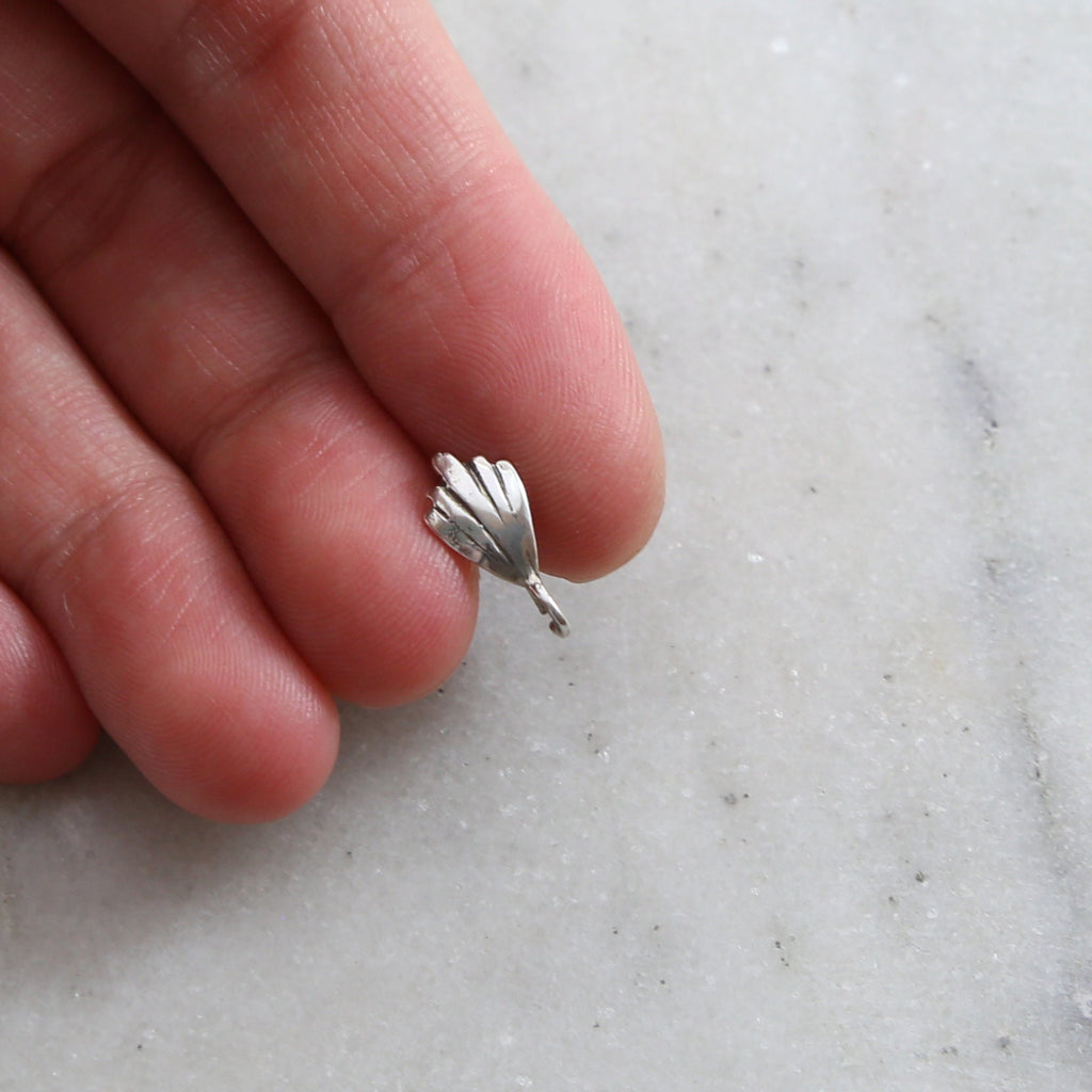 Sterling Silver or Vermeil Lightweight or Fan Shell Bail Necklace Pendant
