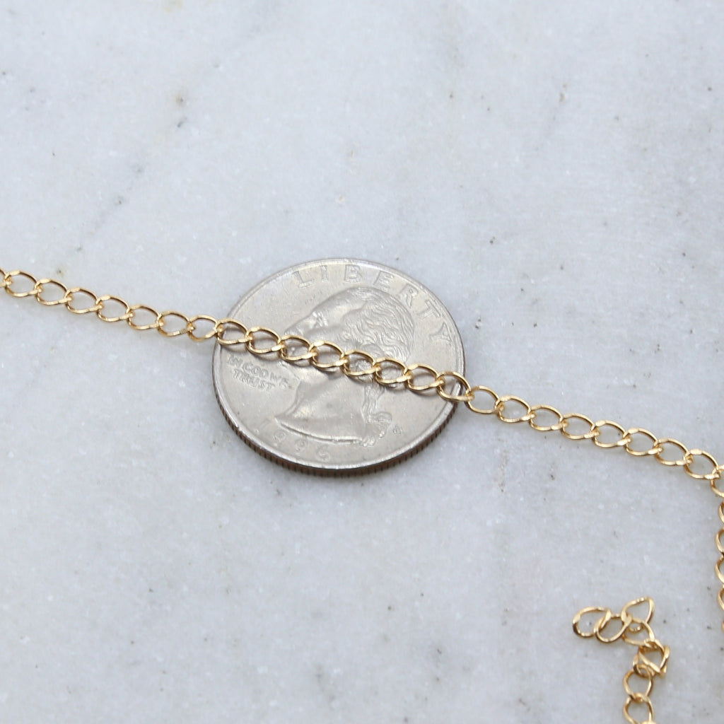 4mmx3mm Brass Delicate Dainty Curb Chain in Shiny Silver – Sold by the Foot