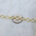 9mm Brass Thin Circle Open Link Chain in Shiny Silver – Sold by the Foot