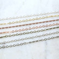 2mmx1.2mm Brass Figure 8 Chain in Shiny Silver Shiny Gold – Sold by the Foot