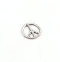 Sterling Silver Whimsical Dotted Peace Sign Charm Hippie Love 60's Charm
