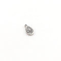 Sterling Silver Whimsical Oval Organic Shaped Peace Sign Charm Hippie