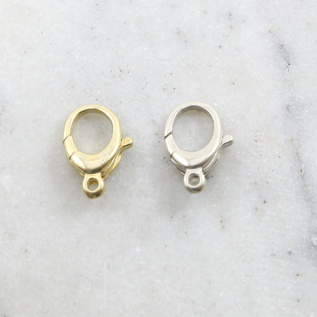 Sterling Silver or Vermeil Extra Large 21mm Rounded Trigger Lobster Clasp